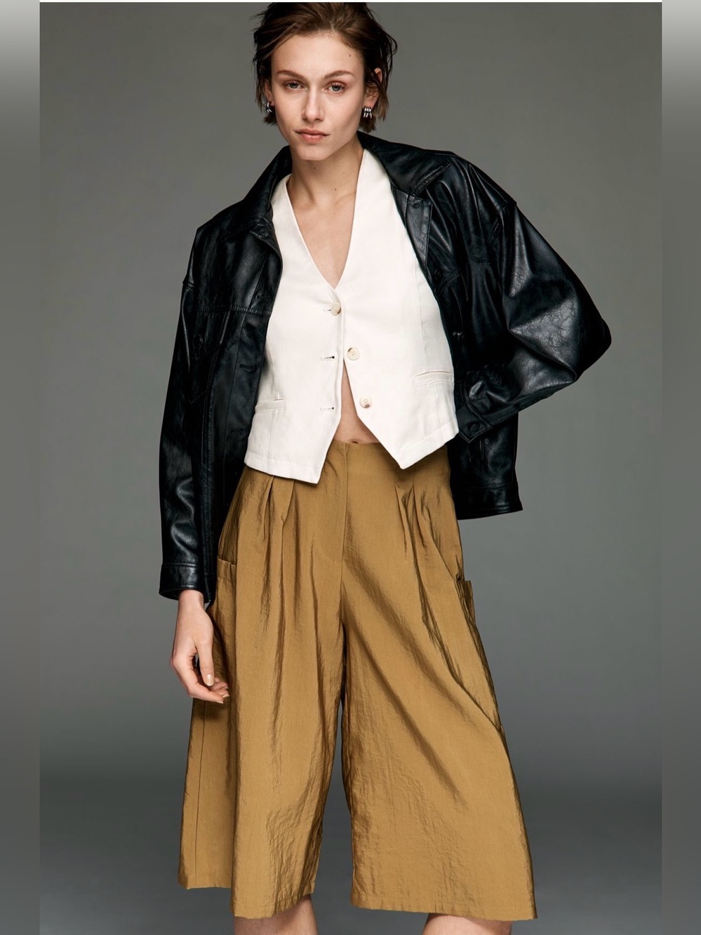 Anthropologie Maeve Wide Leg Cargo Culotte Pants